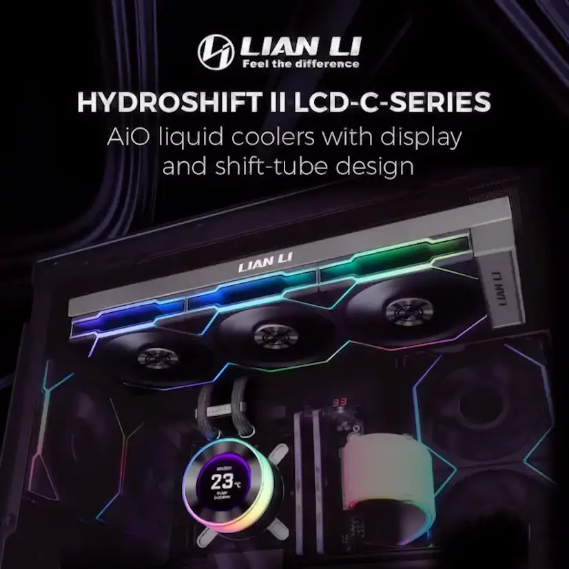 Montaje Refrigeración Líquida LIAN LI Hydroshift II LCD Gaming PC Navalafuente